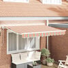 vidaXL Retractable Awning Blue and Orange 250 x 200 cm