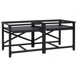 vidaXL Washing Machine Pedestal 2 pcs Black 120 x 56 x 52 cm Steel