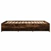 vidaXL Bed Frame without Mattress Smoked Oak 140x190 cm Engineered Wood
