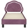 vidaXL Toddler Bed Frame with Headboard Purple 70 x 140 cm Velvet