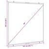 vidaXL Projection Screen Wall-Hanging 89 Inch 1:1