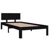vidaXL Bed Frame without Mattress Black Solid Wood Pine 90x200cm