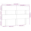 vidaXL Bed Headboard White 124x3x81 cm Solid Wood Pine