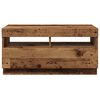 vidaXL TV Cabinet with LED Lights Old Wood 80x35x40 cm Engineered Wood