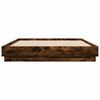 vidaXL Bed Frame without Mattress Smoked Oak 150x200 cm King Size
