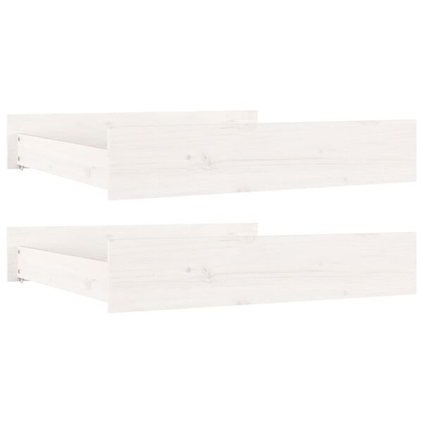 vidaXL Bed Drawers 2 pcs White Solid Wood Pine