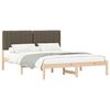 vidaXL Bed Frame with Upholstered Headboard Taupe 160 x 200 cm
