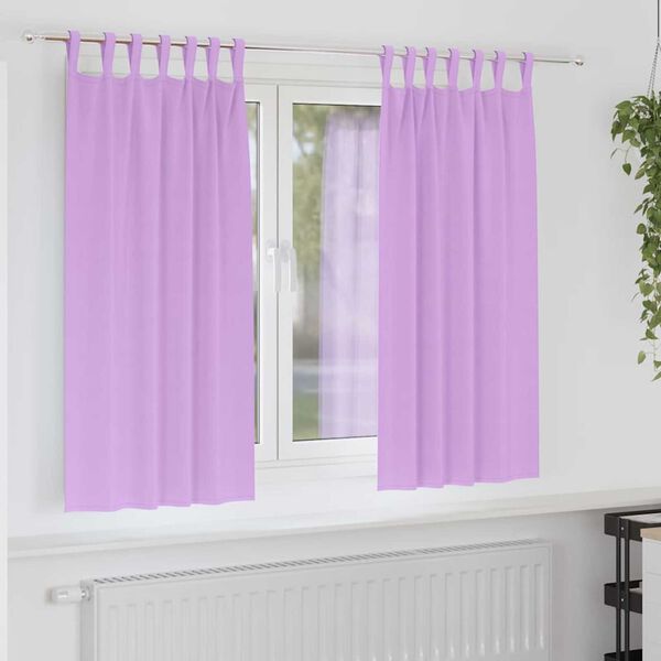 vidaXL Blackout Curtains with Rings 2 pcs Purple 175 x 140 cm