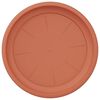 vidaXL Round Flower Tray 6 pcs Brick Red &Oslash; 27 x 2.5 cm Plastic