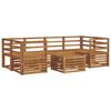 vidaXL Outdoor Sofa Set 7 pcs Natural Solid Acacia Wood