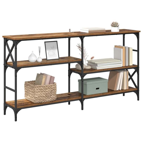 vidaXL Console Table Old Wood 150 x 29 x 76.5 cm Engineered Wood