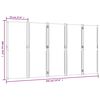vidaXL 5-Panel Room Divider Light Grey 350x180 cm