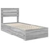 vidaXL Bed Frame with Drawer with Headboard Manual Engineered Wood