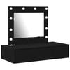 vidaXL Dressing Table Black 83 x 40 x 70 cm Engineered Wood