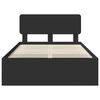 vidaXL Bed Frame with Headboard Black 120 x 200 cm Solid Pine Wood
