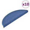 vidaXL Stair Mats 10 pcs 56x17x3 cm Blue Half Round