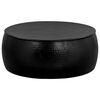 vidaXL Coffee Table Hammered Aluminium 70x30 cm Black
