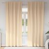 vidaXL Blackout Curtains with Rings 2 pcs Cream 225 x 140 cm Polyester