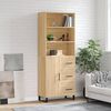 vidaXL Highboard Sonoma Oak 69.5x34x180 cm Engineered Wood