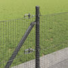 vidaXL Fence Post Grey 10 x 0.6 m (16 x 16 mm mesh) Steel and PVC