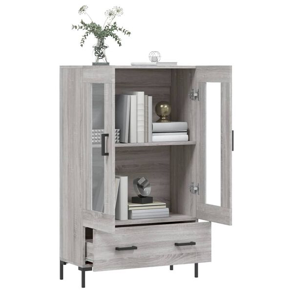 vidaXL Highboard Grey Sonoma 69.5x31x115 cm Engineered Wood