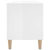 vidaXL Record Cabinet High Gloss White 100x38x48 cm Engineered Wood