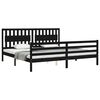 vidaXL Bed Frame without Mattress Black 200x200 cm Solid Wood