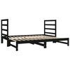vidaXL Pull-out Day Bed without Mattress Black 2x(90x190) cm