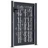 vidaXL Garden Gate Anthracite 100x125 cm Steel Bamboo Design