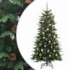 vidaXL Artificial Hinged Christmas Tree 150 cm 150 LEDs Warm White
