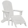 vidaXL Adirondack Chair White 74 x 82 x 92cm HDPE