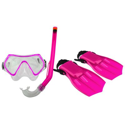 Waimea Junior Diving Set with Mask/Snorkel/Fins 34-38 Pink/Black 88DS