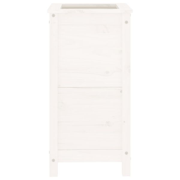 vidaXL Garden Planter White 40x40x78 cm Solid Wood Pine
