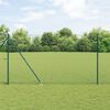 vidaXL Fence Post Green 10 x 1.5 m (60 x 60 mm mesh) Steel and PVC