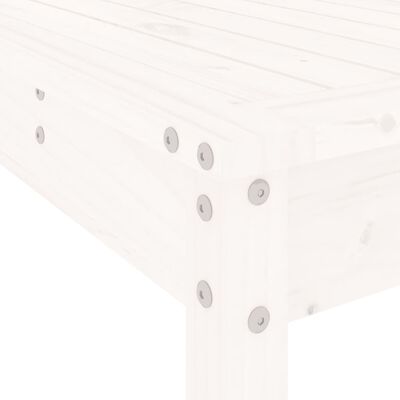 vidaXL 7 Piece Garden Bar Set White Solid Wood Pine