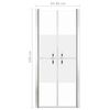 vidaXL Shower Door Half Frosted ESG 86x190 cm