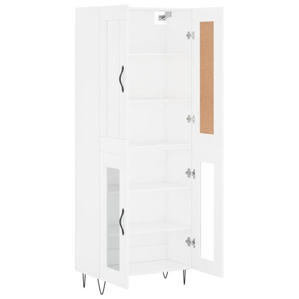 vidaXL Highboard White 69.5x34x180 cm Engineered Wood