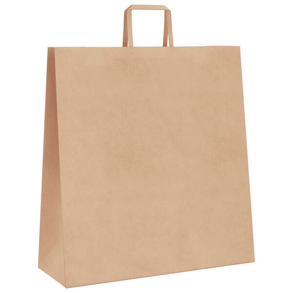 vidaXL Paper Bags 250 pcs with Handles Brown 45x17x48 cm