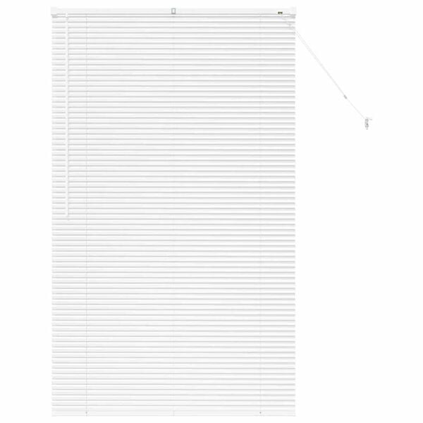 vidaXL Window Blind with Curtains Manual White Aluminium