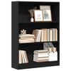 vidaXL Bookcase Black 80x24x109 cm Engineered Wood