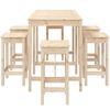 vidaXL 7 Piece Garden Bar Set Solid Wood Pine