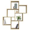 FMD Wall-mounted Shelf with 8 Compartments Artisan Oak