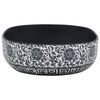 vidaXL Countertop Basin Black and Blue Oval 59x40x14 cm Ceramic