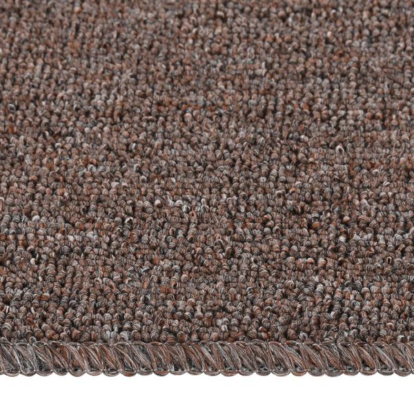 vidaXL Anti Slip Stair Mats 15 pcs 60x25 cm Brown Rectangular