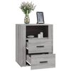 vidaXL Bedside Cabinet Grey Sonoma 50x36x60 cm Engineered Wood
