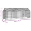 vidaXL Rabbit Cage Silver 200 x 78 x 78 cm Galvanised Steel