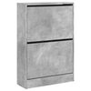 vidaXL Shoe Cabinet Concrete Grey 60x21x87.5 cm Engineered Wood