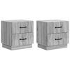 vidaXL Bedside Cabinet 2 pcs Grey Sonoma 43 x 34.5 x 44.5 cm