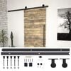 vidaXL Sliding Door SKIEN Hardware Kit 183 cm Steel Black