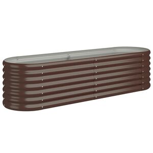 vidaXL Garden Raised Bed Galvanised Steel 152x40x36 cm Brown